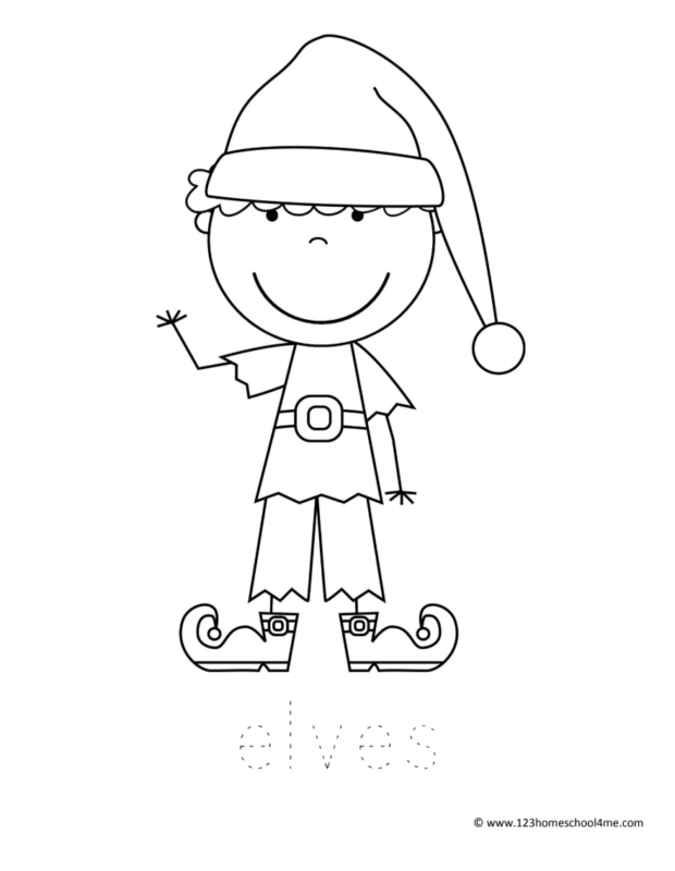 elf coloring page
