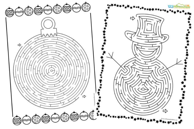 free christmas maze