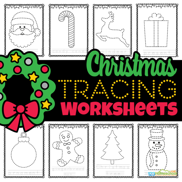 Download these free Christmas tracing worksheets to help kids improve their fine motor skills while having fun creating holiday pictures this December!