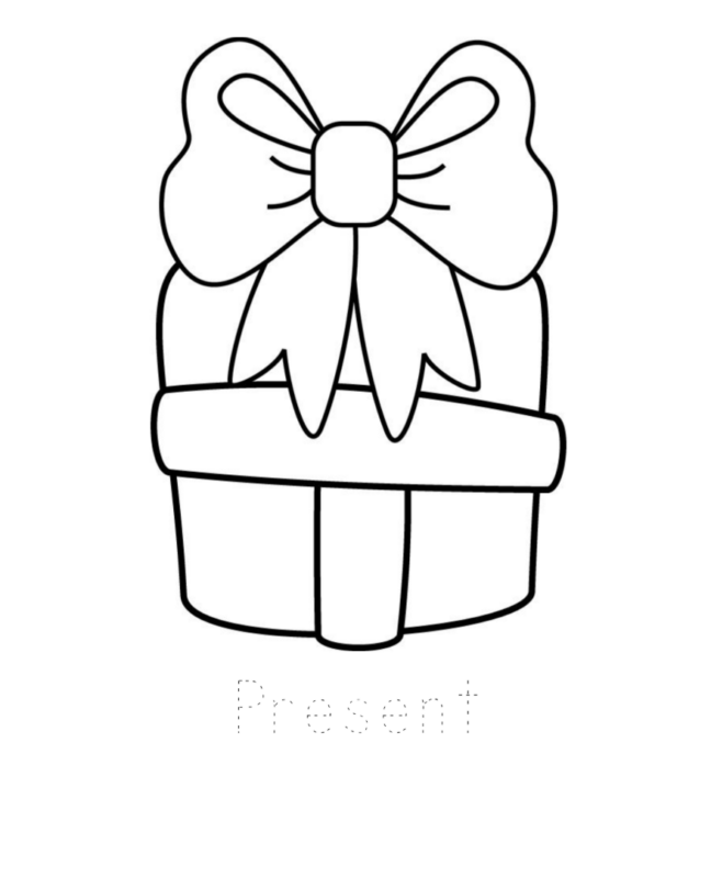 present coloring page