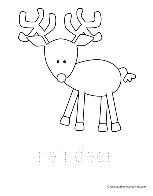 reindeer coloring pages