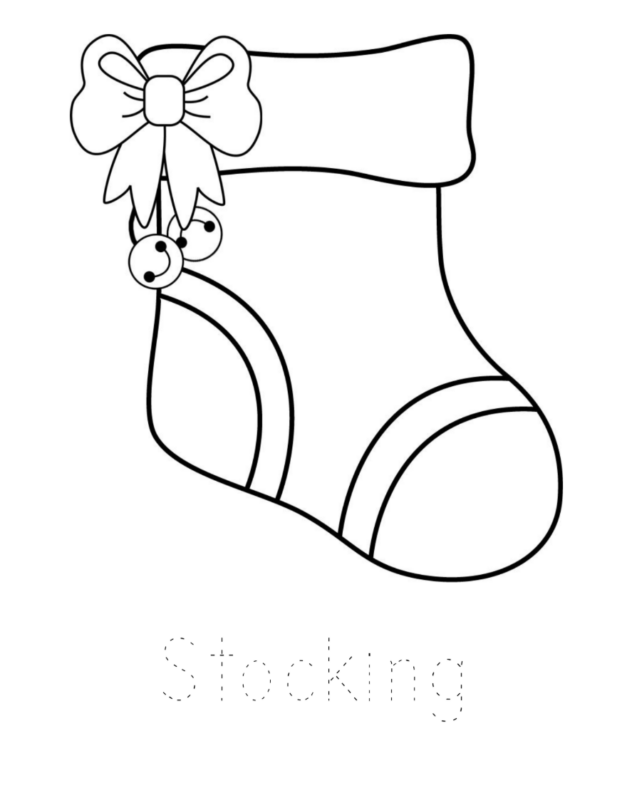 stocking coloring page