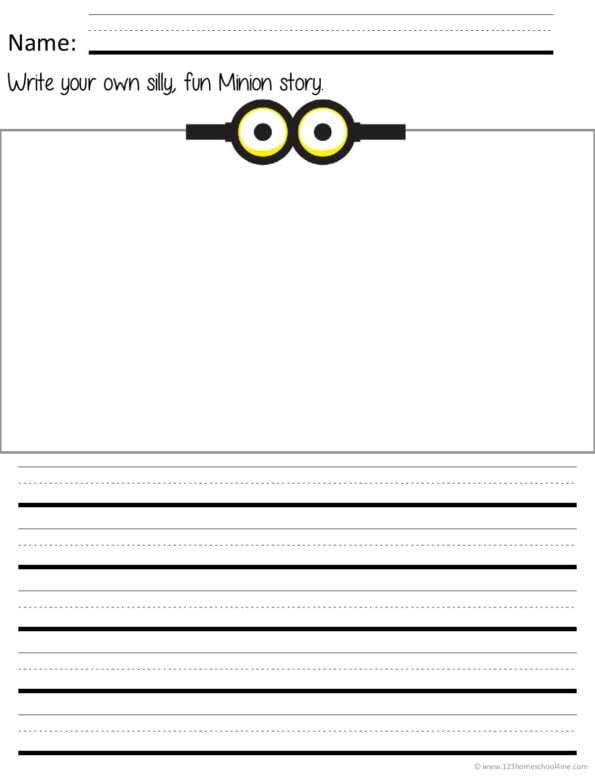 FREE Printable Minion Worksheet Printables for Kids