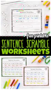 Complete sentences worksheet 1st grade