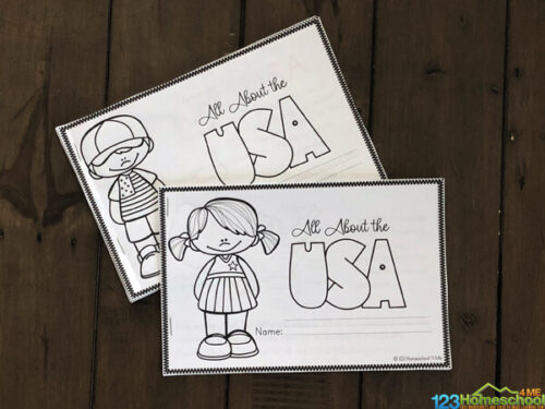 FREE USA For Kids Printable Book to Read, Color, and Learn!