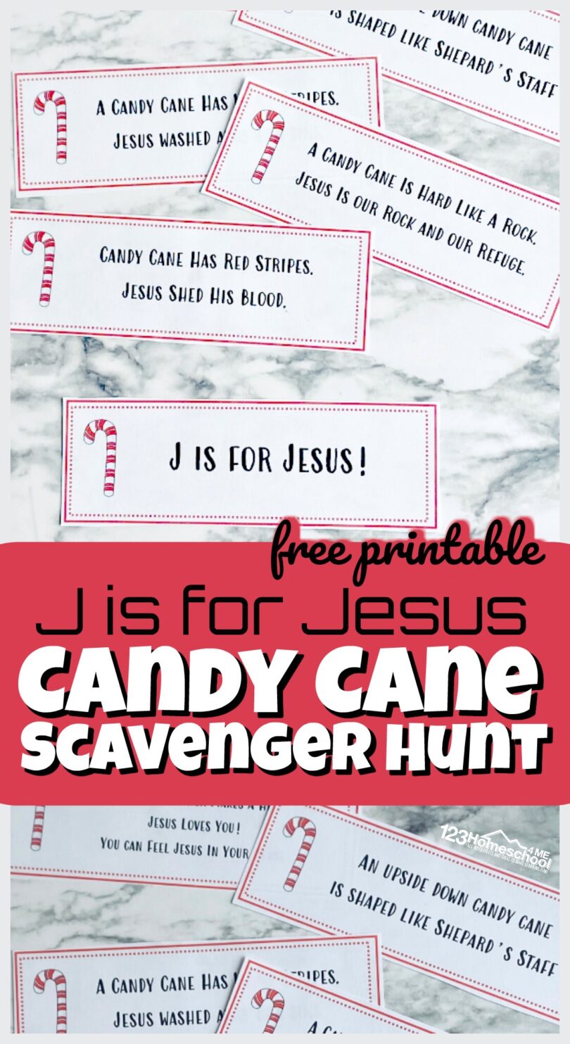 Candy Cane Scavenger Hunt Printable