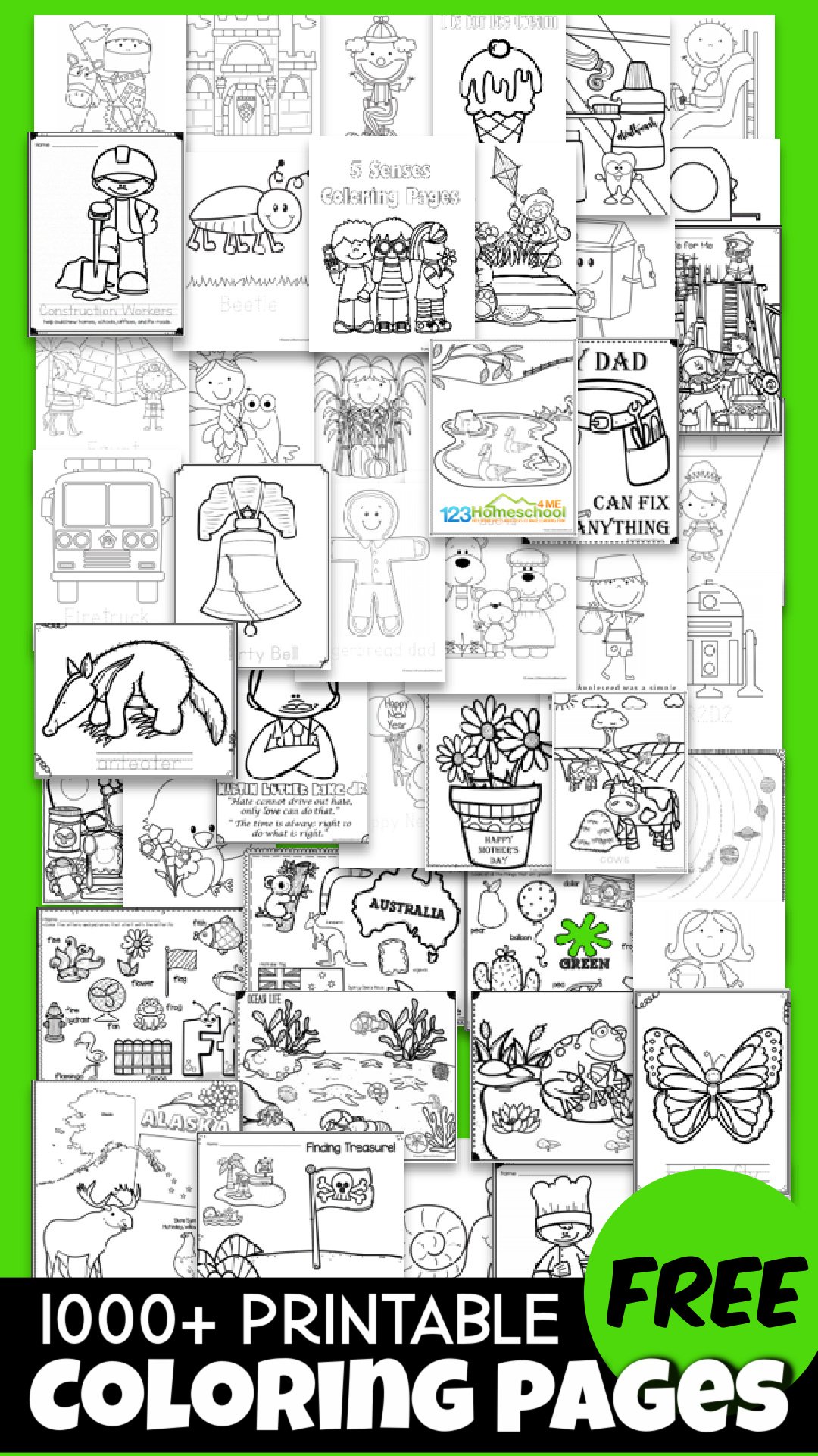 free free printable easy coloring pages over 1000 pages