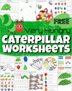 very hungry caterpillar worksheets