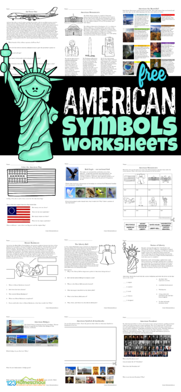 Discover the rich American symbols for kids with our free printable US symbols worksheet pack! Perfect for preschool, kindergarten, and elementary age students - these American Symbols worksheet pages are filled with informational text and engaging activities include cut and paste, coloring pages, and matching exercises that make learning about iconic symbols fun. Kids will explore the Liberty Bell, the White House, Mount Rushmore, national parks, and so much more! Download the PDF today and start your adventure into American history!