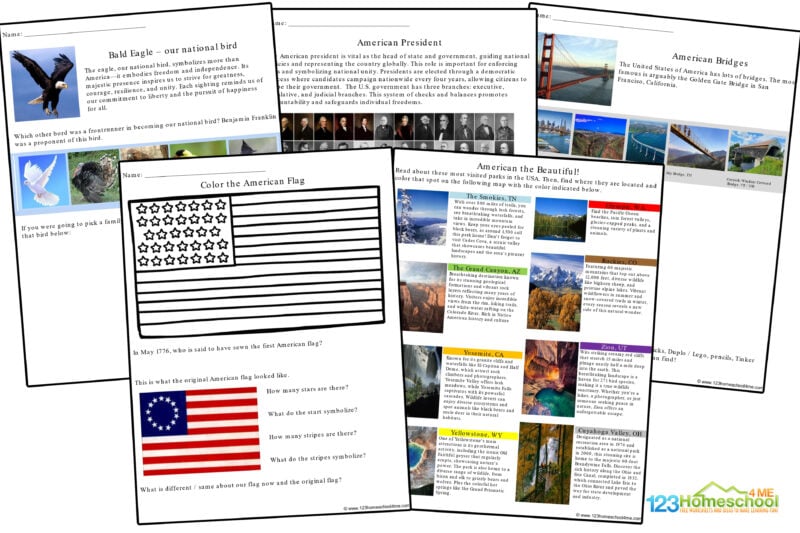 us symbols worksheet