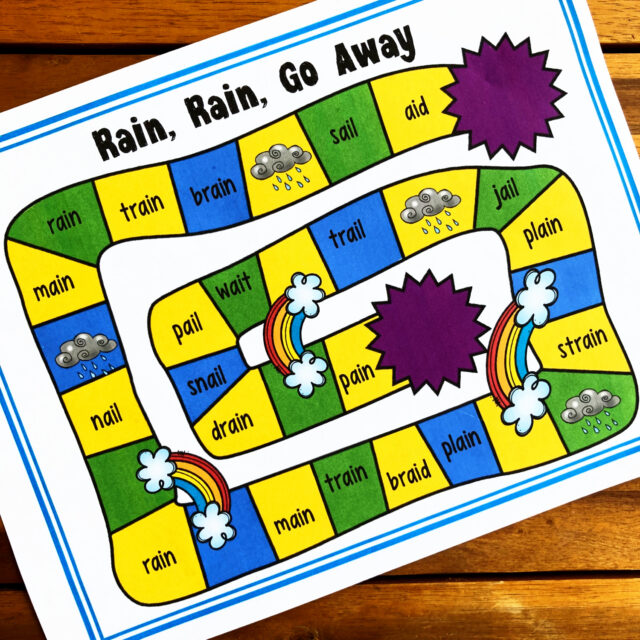 FREE Printable Spring Long ai Words Worksheet Game pdf