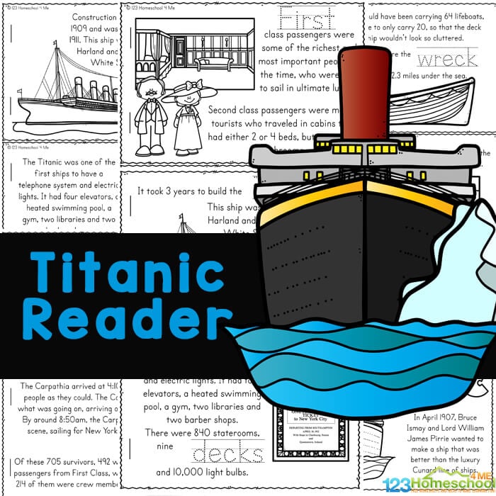 FREE Printable Titanic for Kids Reader to Color and Learn
