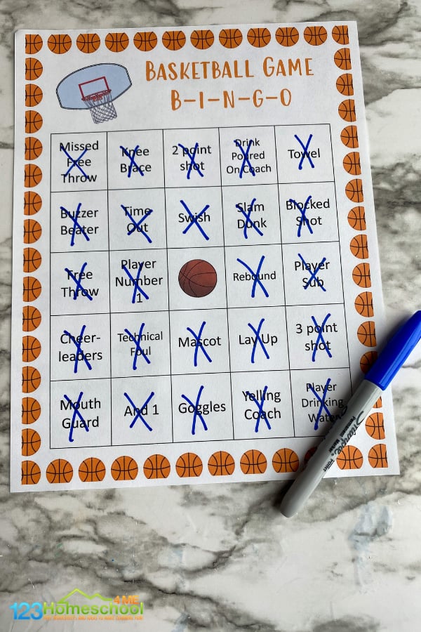 Free Printable March Madness Basketball BINGO