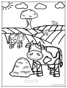 cow coloring page
