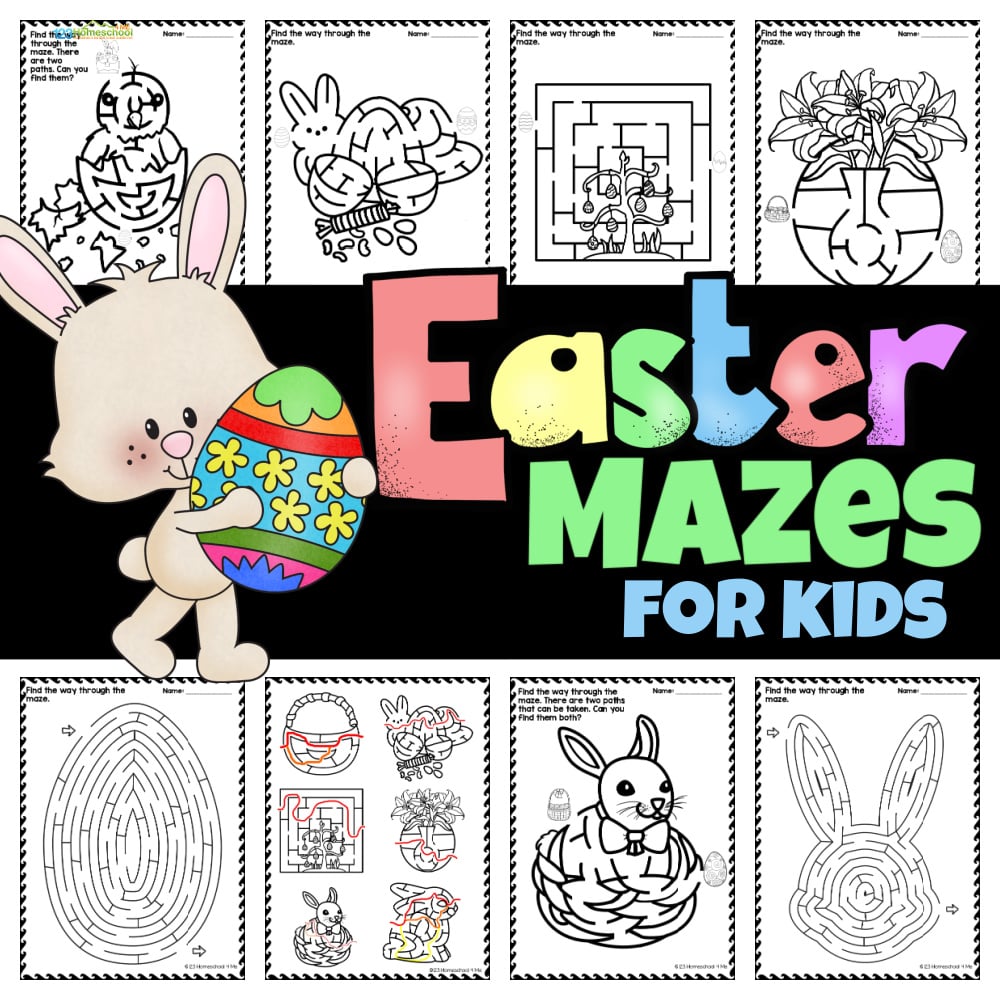 FREE Printable Easter Mazes for Kids