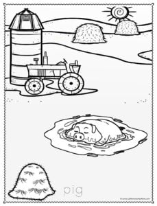 pig coloring page