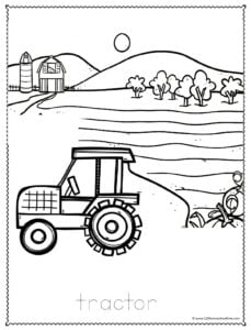 tractor coloring page