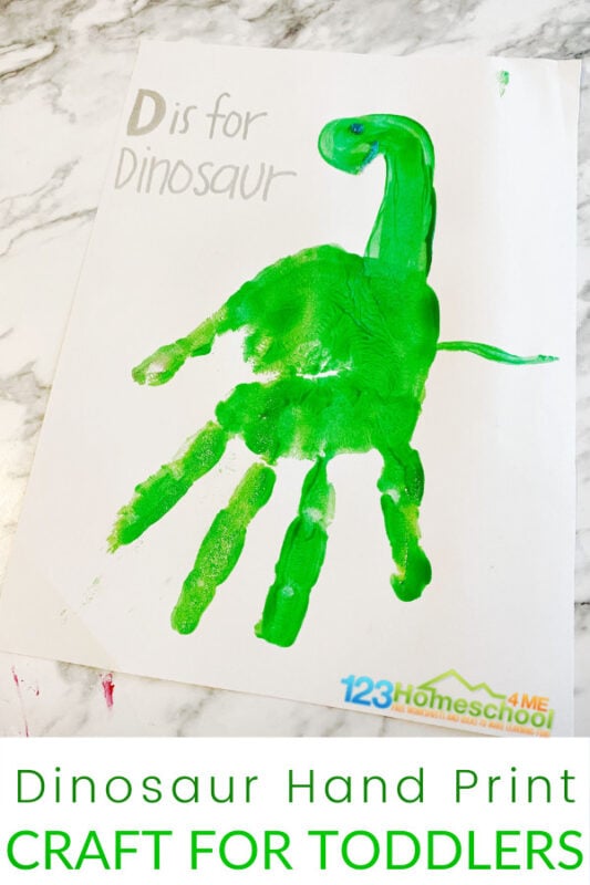 🦕 Hand Dinosaur Craft for Toddlers