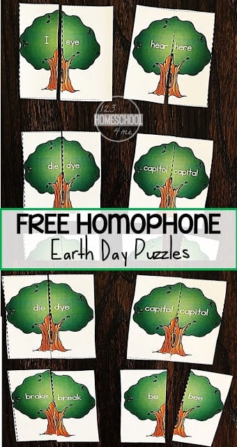 earth day homophone puzzles