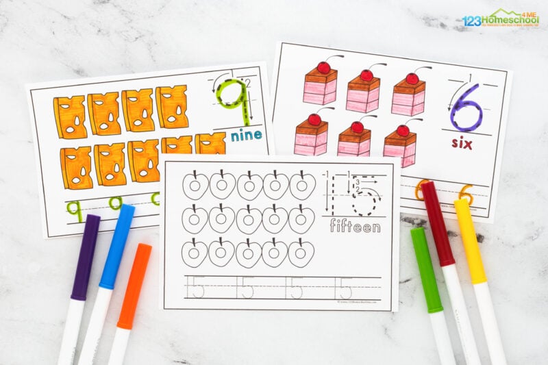 learning numbers worksheets