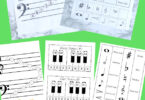 If you are looking for some handy, free music printables for teaching children how to read music, you will love these music worksheets and music activities for kids. These pages will help kindergarten, first grade, 2nd grade, 3rd grade, and 4th graders learn to read music.  Simply download pdf file with reading music notes projects and you are ready to play and learn! 