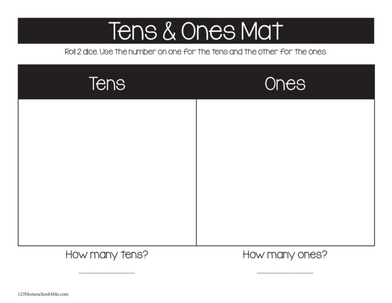 Tens and Ones Worksheets