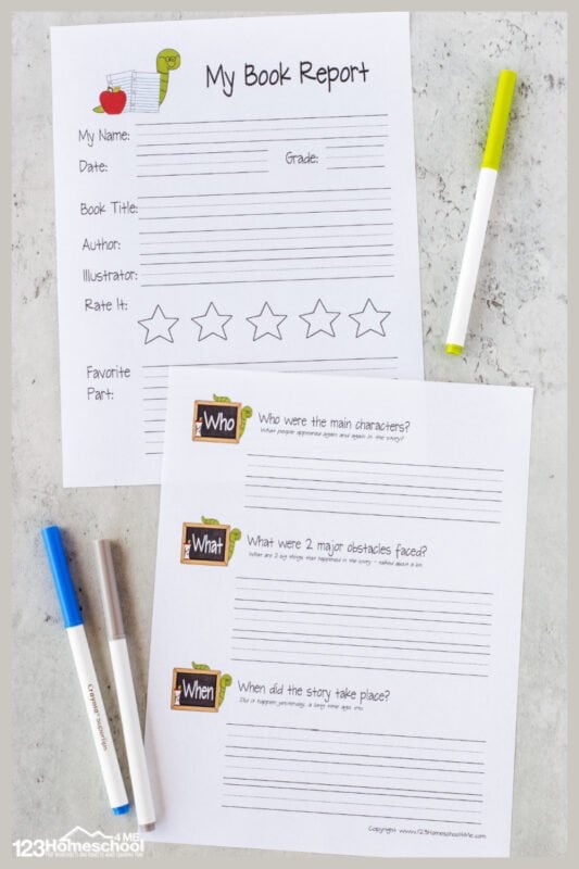 free-book-report-template-2nd-grade-printable-templates