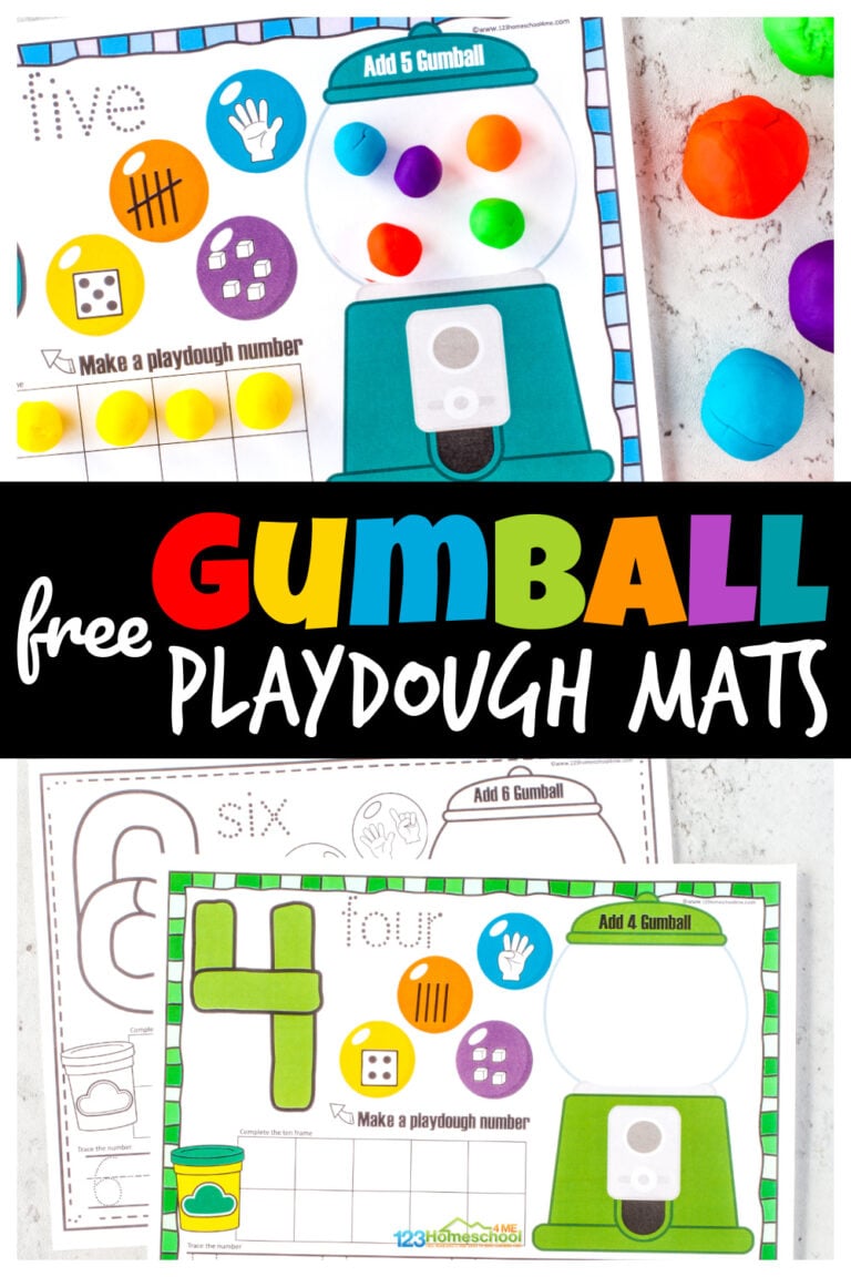 Free Printable A to Z Letter Playdough Mats
