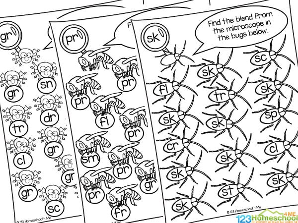 bug worksheets
