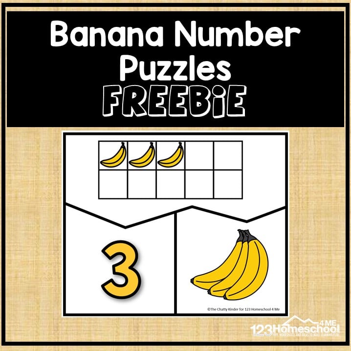 🍌 FREE Banana Number Puzzles