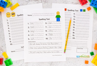 FREE Spelling Test Printables
