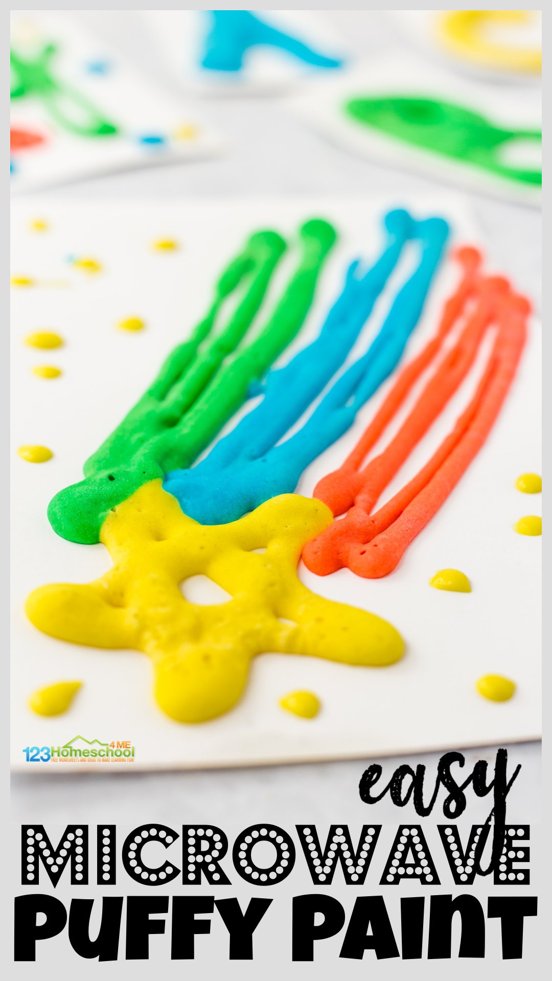 Easy, DIY Microwave Puffy Paint Recipe for Kids