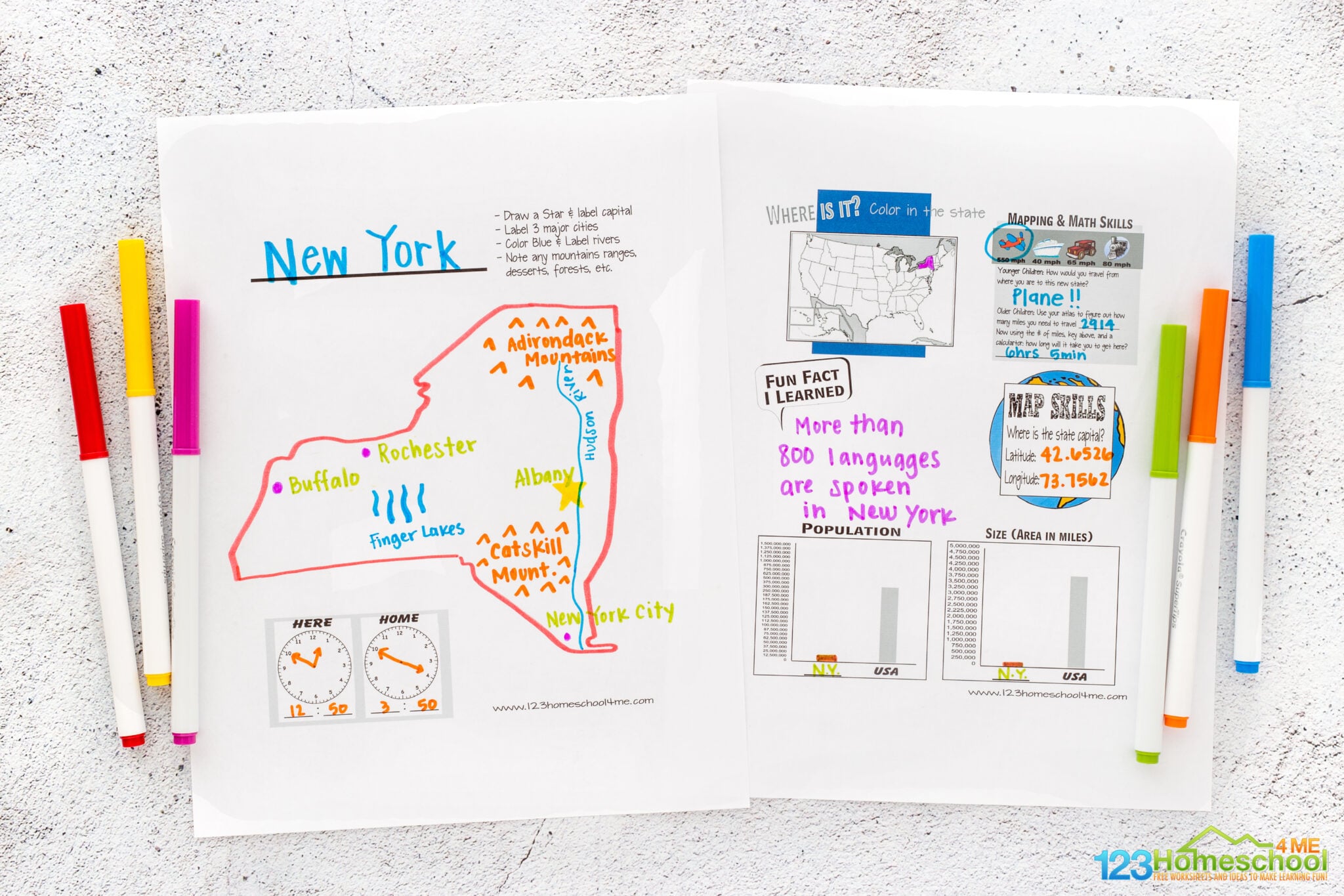 🦅 FREE Printable 50 US States Worksheets for Kids