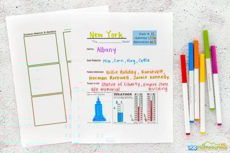 State Worksheets
