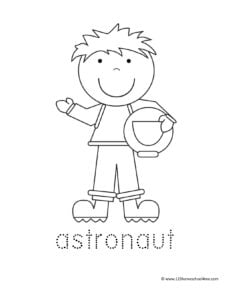 boy astronaut coloring page