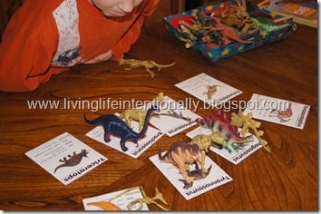 dinosaur matching activity