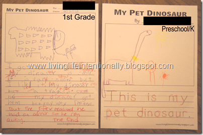 dinosaur writing activity