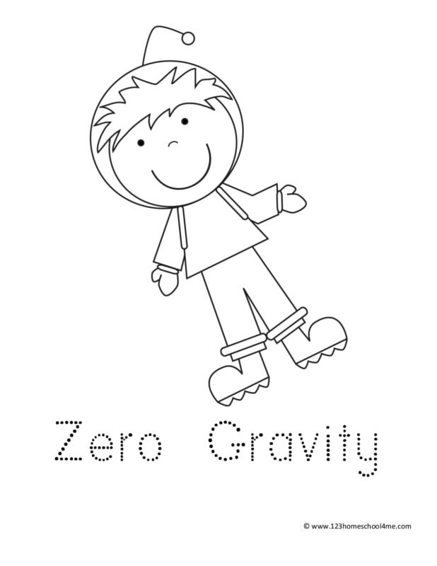 floating astronaut coloring sheet