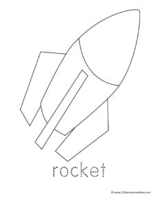 rocket coloring page