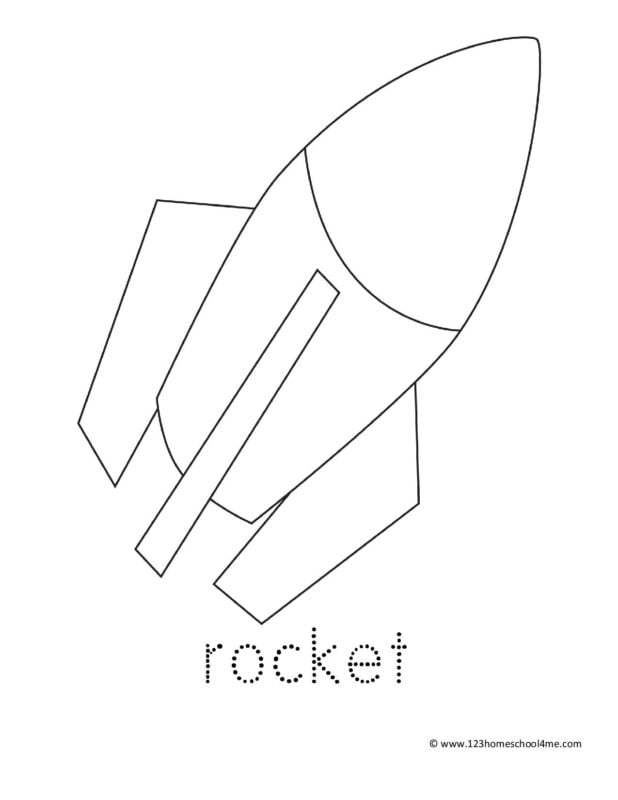 rocket coloring page