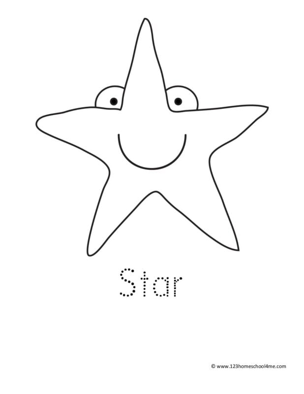 star coloring page