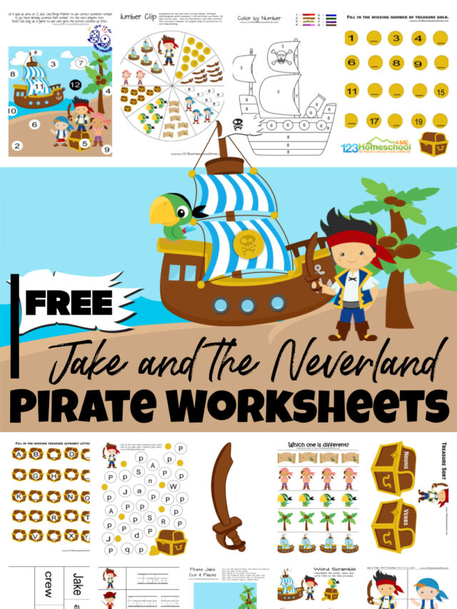 Pirate Worksheets For Preschoolers 123 Homeschool 4 Me