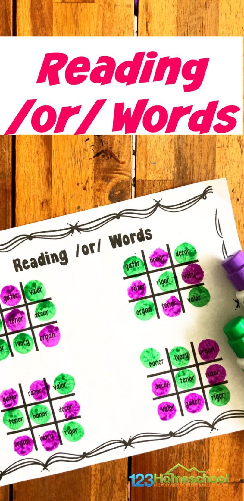 FREE Phonics er Words Printable Game