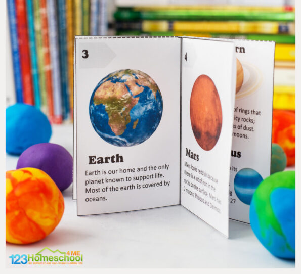 🪐 FREE Solar System Planets for Kids Printable Mini Book