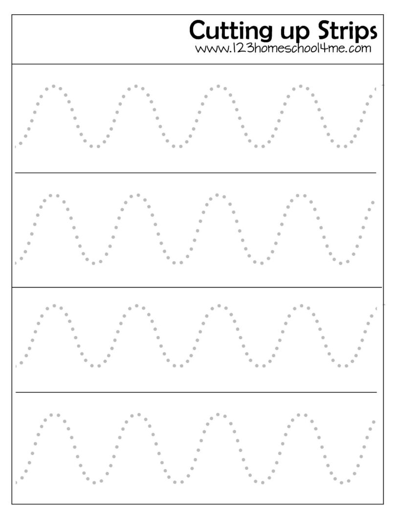 Simple Scissor Practice Worksheets for Preschool