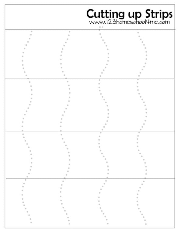 Simple Scissor Practice Worksheets for Preschool