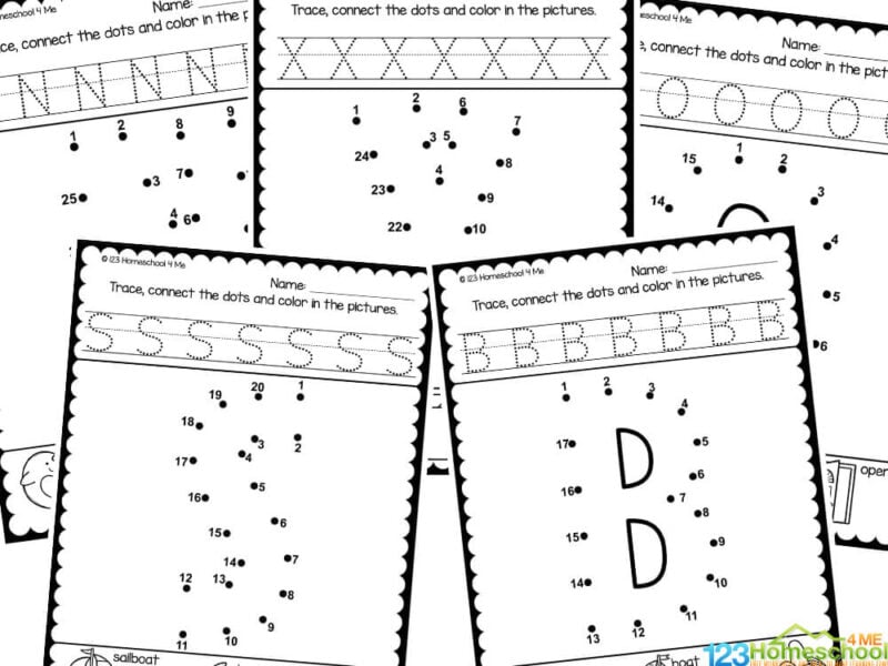 Free Uppercase Letters Alphabet Dot To Dot A To Z Pdf Worksheets