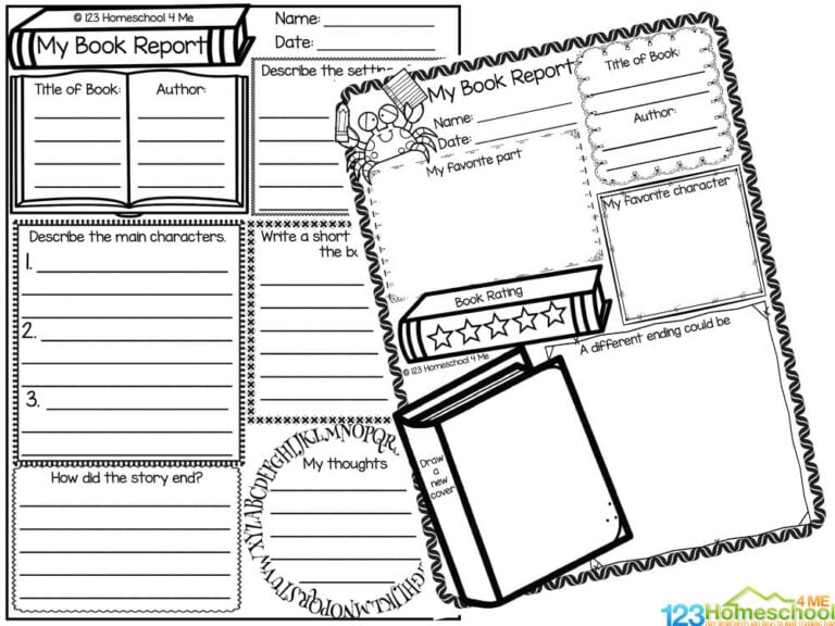  FREE Printable 3rd Grade Book Report Template For Report