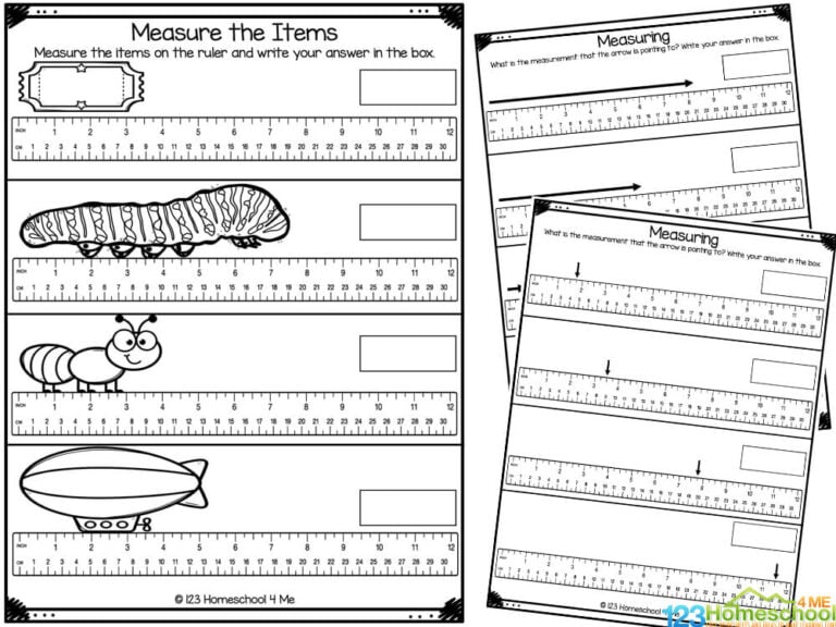 📏 FREE Printable Measurement Kindergarten Worksheets