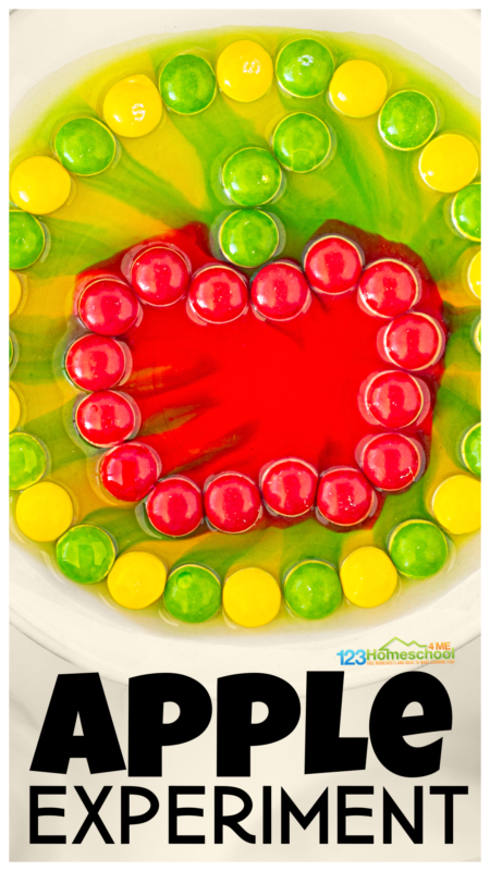 Amaze your kids with this colorful apple science experiment that is quick, easy, and the perfect apple activity for September.